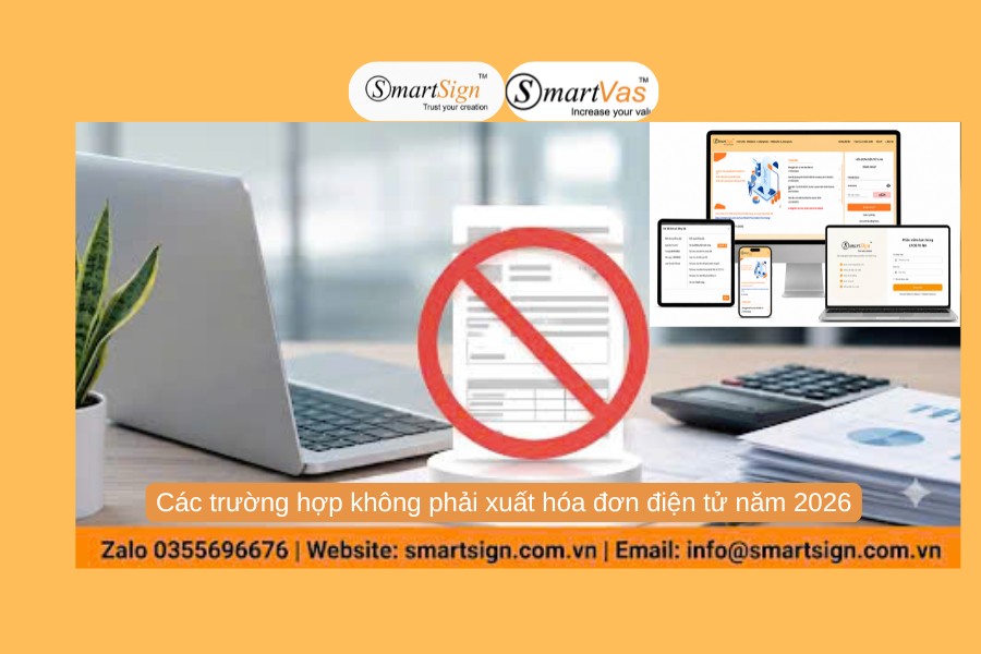 Các trường hợp không phải xuất hóa đơn điện tử 2026
